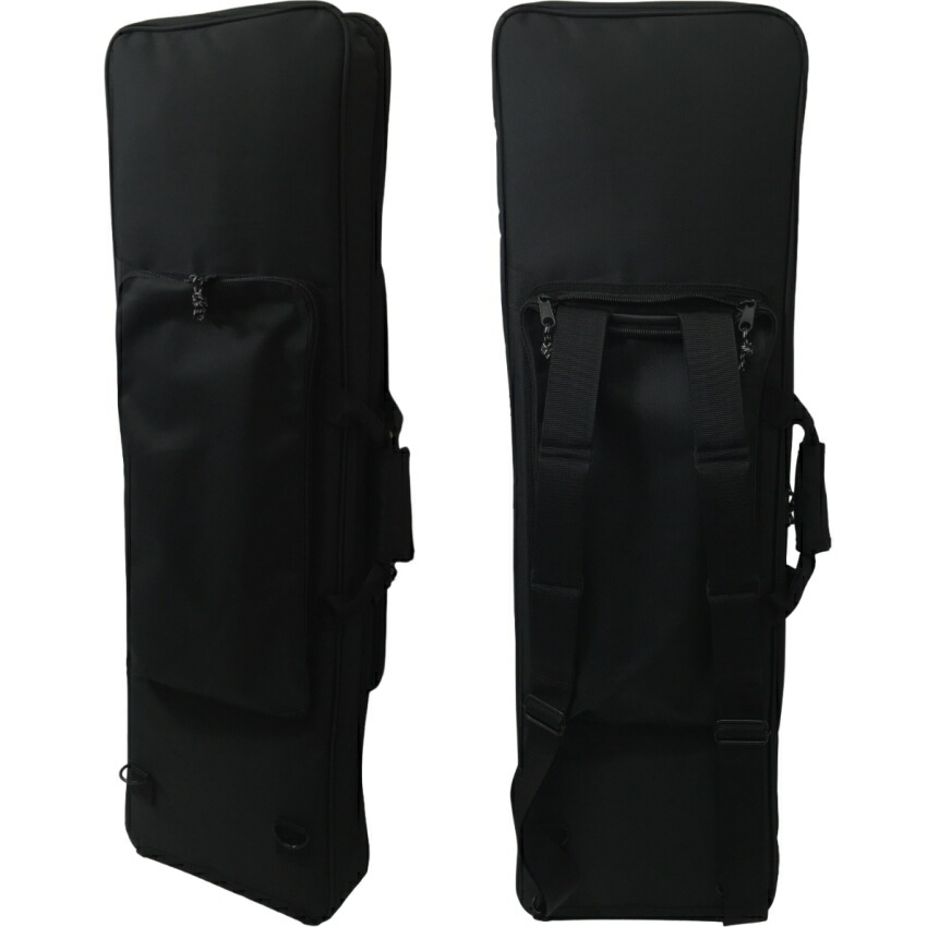 61鍵盤キーボード用 スリムタイプ 背負える ケース 黒の画像