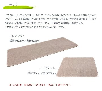 電子ピアノ用 マット 椅子マット付き  フロアマット＆チェアマット セットの画像