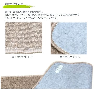 電子ピアノ用 マット 椅子マット付き  フロアマット＆チェアマット セットの画像