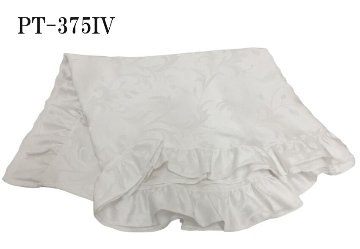 ピアノ トップ カバー アップライト PT-375IV「ホワイト/植物柄/フリル」 ピアノカバーアップライト シンプル おしゃれの画像