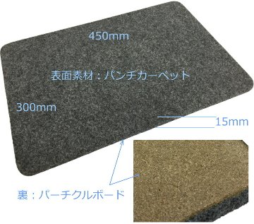 B級品特価 イトマサ 補助台用 高さ調整ボード グレイ 450×300×15の画像