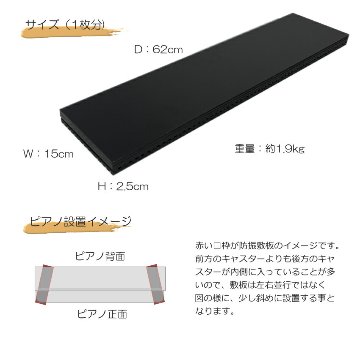 防振敷板　アップライトピアノ用　「床補強＆防振対策」畳・ジュータン・フローリングの画像