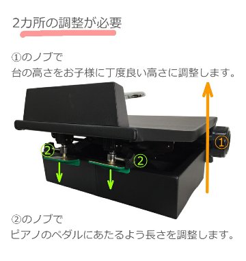 イトマサ ピアノ補助ペダル P-33PLUS 微調整可能なネジ式タイプの画像