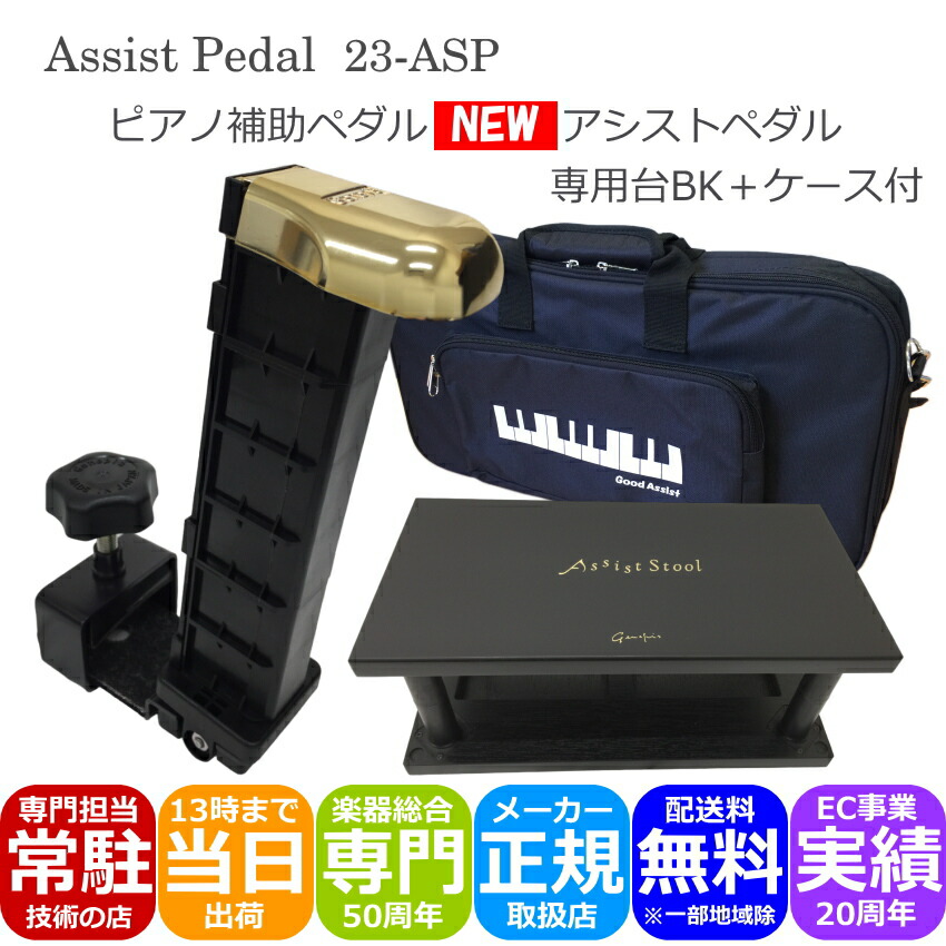 ピアノ補助ペダル アシストペダルとピアノ足台 ケース付き アシストスツール 黒色の画像