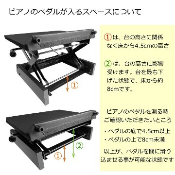 足置き台　小型　UP-S　ピアノ補助台の画像