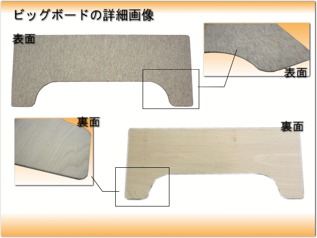 【大きめサイズ161cm×65cm】ピアノ用 床補強ボード：甲南 ビッグボード BB ブラウンの画像