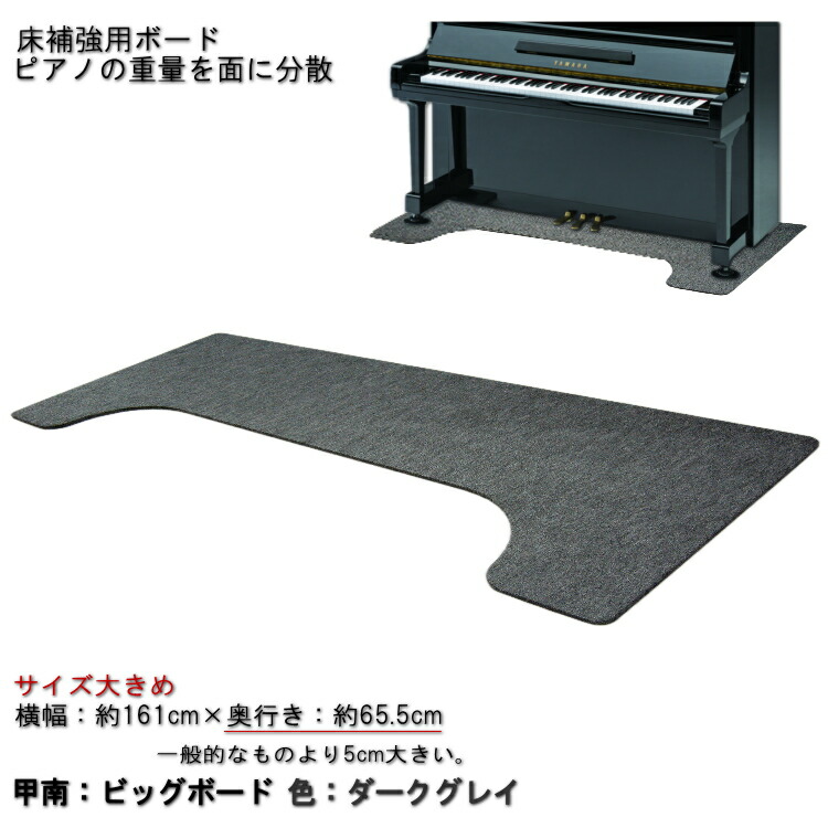 【大きめサイズ161cm×65cm】ピアノ用 床補強ボード：甲南 ビッグボード BB ダークグレイの画像