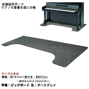 【大きめサイズ161cm×65cm】ピアノ用 床補強ボード：甲南 ビッグボード BB ダークグレイの画像