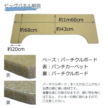 イトマサ 床補強ボード ビッグパネル ベージュ 160×68 アップライトピアノ用の画像