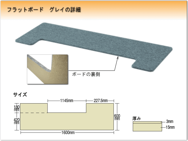 ピアノ用 床補強ボード：吉澤 フラットボード FB グレイ■メーカー直送品の画像