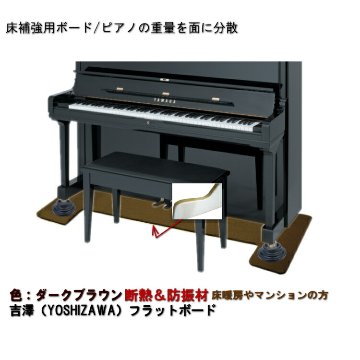 ピアノ用 防音＆断熱タイプ 床補強ボード：吉澤 フラットボード静 FBS ブラウン■メーカー直送品の画像