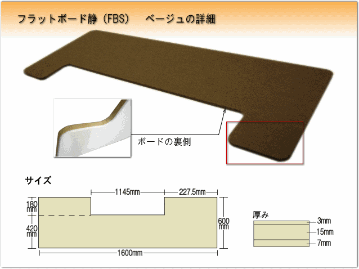 ピアノ用 防音＆断熱タイプ 床補強ボード：吉澤 フラットボード静 FBS ブラウン■メーカー直送品の画像