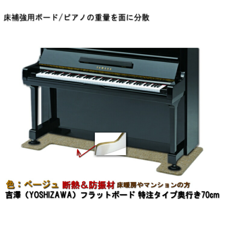 【ワイドタイプ】ピアノ用 防音＆断熱タイプ 床補強ボード：フラットボード静 ベージュ■メーカー直送品の画像