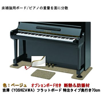 【ワイドタイプ】ピアノ用 防音＆断熱＆床補強＋補助ボード：フラットボード静 ベージュ■メーカー直送品の画像