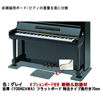 【ワイドタイプ】ピアノ用 防音＆断熱＆床補強＋補助ボード：フラットボード静 グレイ■メーカー直送品の画像