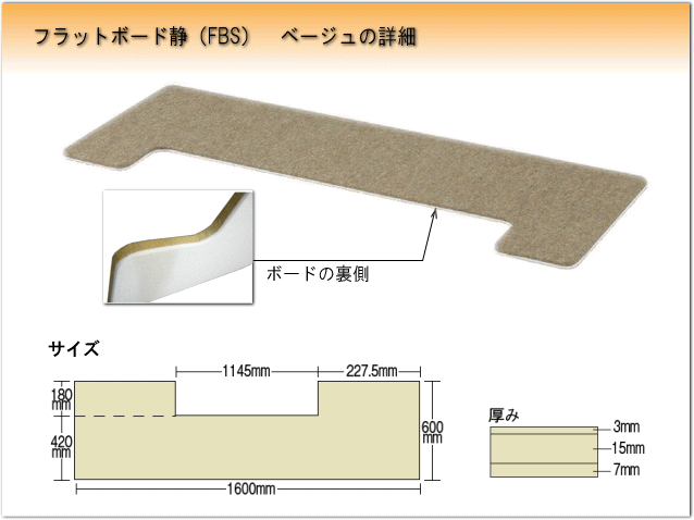 ピアノ用 防音＆断熱タイプ 床補強ボード：吉澤 フラットボード静 FBS ベージュ■メーカー直送品の画像