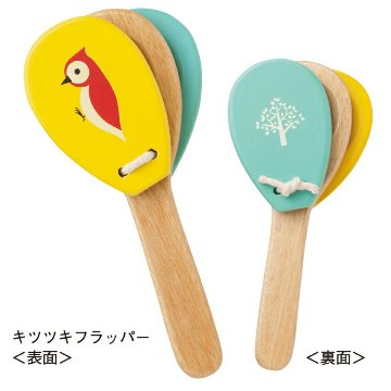 柄付きカスタネット パタパタフラッパー キッズパーカッションの画像