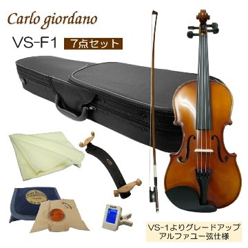 初心者向け バイオリン 調整後出荷 VS-F1 1/2サイズ 7点セット 分数サイズ カルロジョルダーノの画像