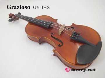Grazioso GV-1HS 1/2 バイオリン 7点セット「BERNARDEL松脂やTHOMASTIK弦などのセット」の画像
