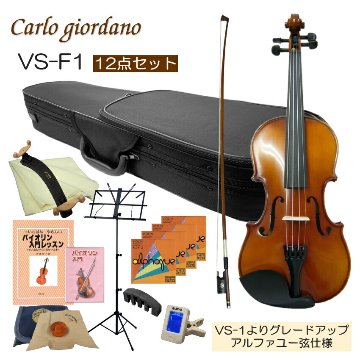 初心者向け バイオリン 調整後出荷 VS-F1 3/4サイズ 12点セット 分数サイズ カルロジョルダーノの画像