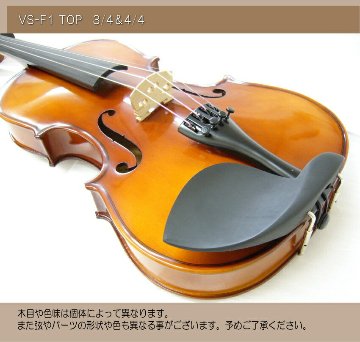 初心者向け バイオリン 調整後出荷 VS-F1 4/4サイズ カーボン弓付属 シンプルセット 3点セット 大人サイズ カルロジョルダーノの画像
