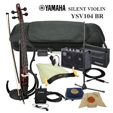 ヤマハ サイレント バイオリン YSV104 BR 「Roland 小型アンプ付 パフォーマンスに最適」の画像