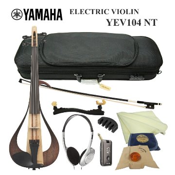 YAMAHA エレキバイオリン YEV104 ナチュラル 静かに弾ける器具付き9点セットの画像