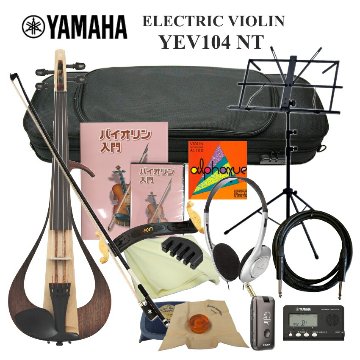 独学できる充実セット■YAMAHA エレキバイオリン YEV104 ナチュラル「チューナーや教則DVDなど付き」の画像