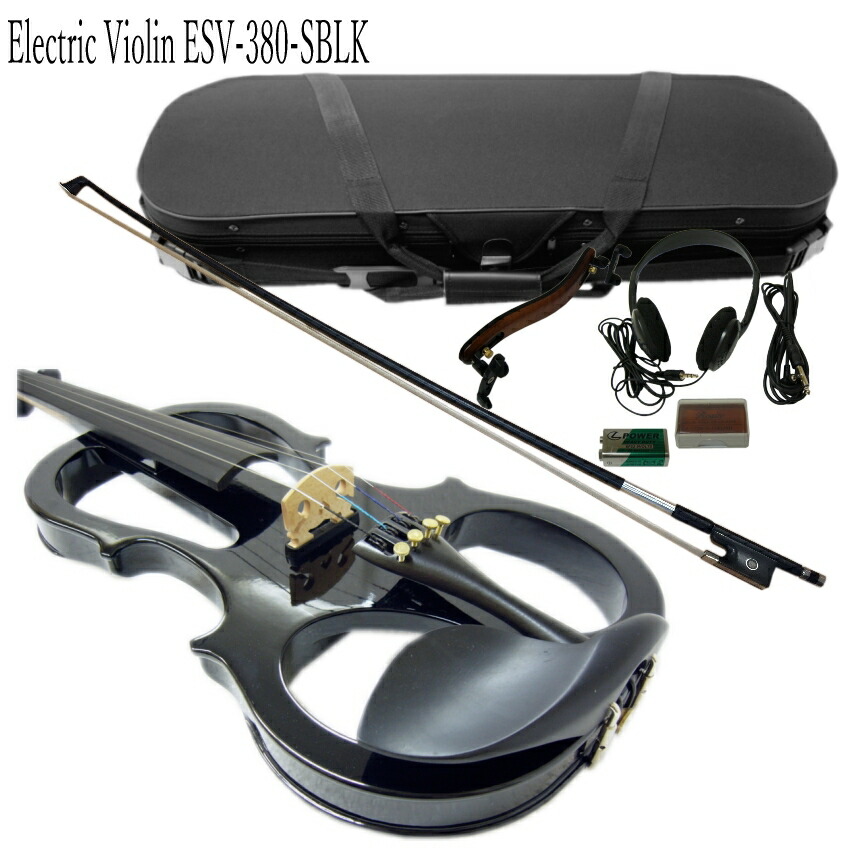 消音効果抜群のエレキバイオリン ESV-380Sブラック【8点セット】試奏検品＆調整後出荷の画像