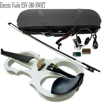 消音効果抜群のエレキバイオリン ESV-380Sホワイト【8点セット】試奏検品＆調整後出荷の画像