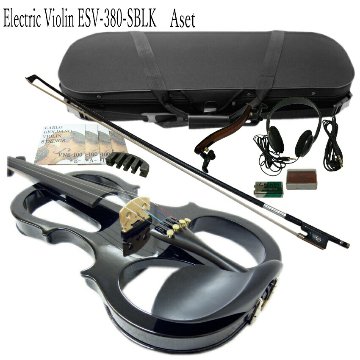 消音効果抜群 エレキバイオリン ESV-380Sブラック【10点セット】試奏検品＆調整後出荷の画像