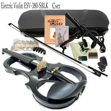 消音効果抜群 エレキバイオリン ESV-380Sブラック【15点セット】試奏検品＆調整後出荷の画像