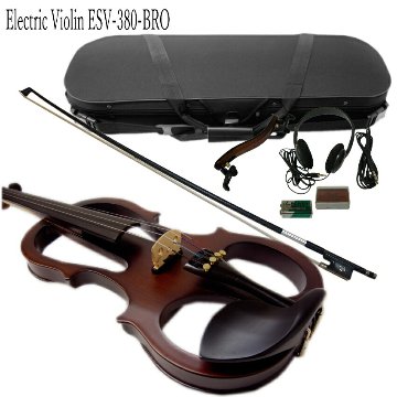 消音効果抜群のエレキバイオリン ESV-380ブラウン【8点セット】試奏検品＆調整後出荷の画像
