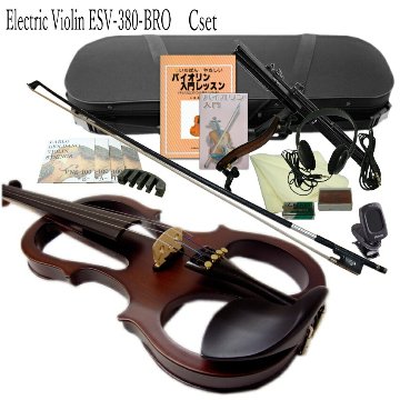 消音効果抜群 エレキバイオリン ESV-380ブラウン【15点セット】試奏検品＆調整後出荷の画像