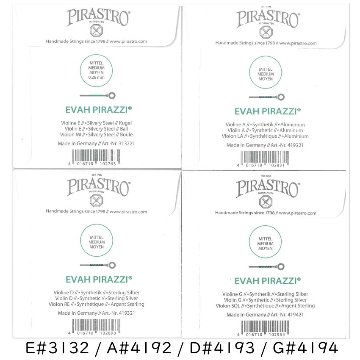 PIRASTRO Evah Pirazzi 4/4バイオリン弦セット E線 ボールエンド ピラストロ エヴァ ピラッツイ ナイロン弦の画像