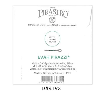 PIRASTRO Evah Pirazzi バイオリン弦  4/4 D線 バラ弦 単品 ピラストロ エヴァ ピラッツイ ナイロン弦の画像