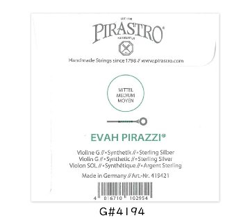 PIRASTRO Evah Pirazzi バイオリン弦  4/4 G線 バラ弦 単品 ピラストロ エヴァ ピラッツイ ナイロン弦の画像