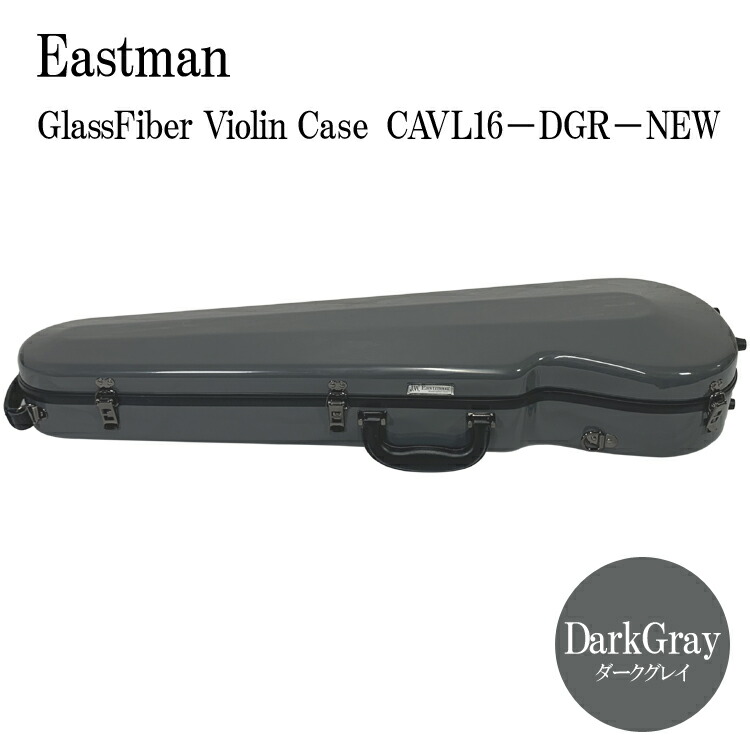 イーストマン バイオリンケース「ダークグレイ」CAVL16/定番 グラスファイバー ハードケース EASTMAN STANDARDの画像