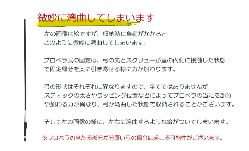 ブラック■本革製 バイオリンケース 弓収納部 補助器具 イーストマン＆カーボンマック プロペラ式タイプ用の画像