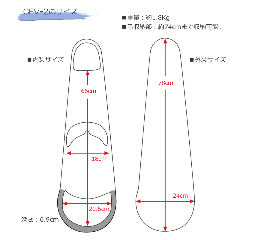 カーボンマック【ワインレッド】バイオリン ケース CFV-2S【つや消しタイプ】CFV-8S-SLVの画像