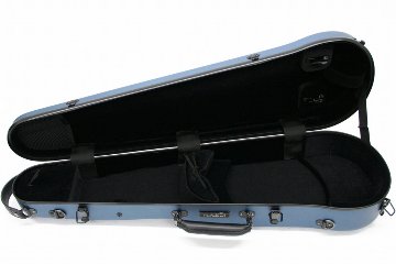 Carbon Mac ( カーボンマック ) カーボンファイバー製 バイオリン ケースCFV-2S【サテンブルー】 CFV2S-BLU【楽譜バッグ/レインコートセット】の画像