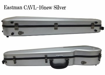 イーストマン バイオリンケース「シルバー」CAVL16/定番 グラスファイバー ハードケース■楽譜バッグ/レインコートセットの画像