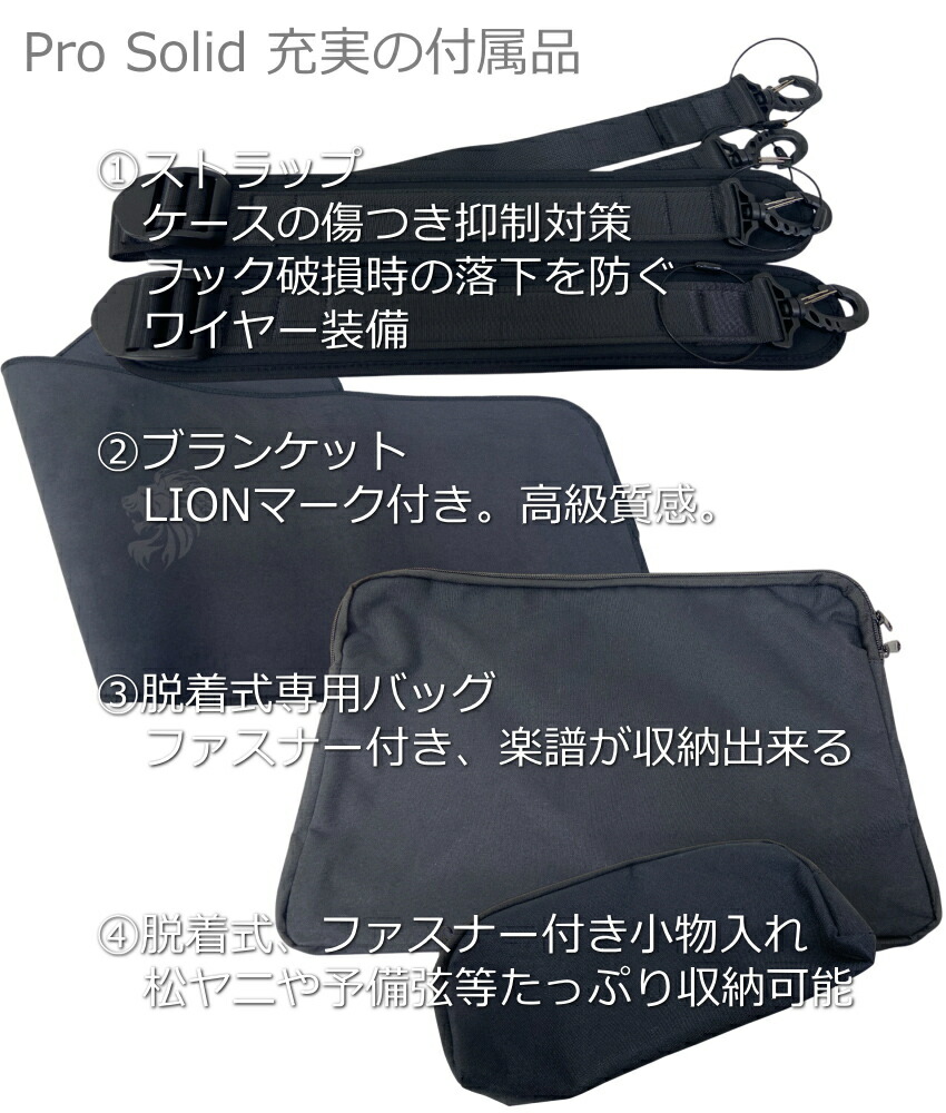 LION カーボン バイオリンケース SolidPro 上位モデル スノーホワイトの画像