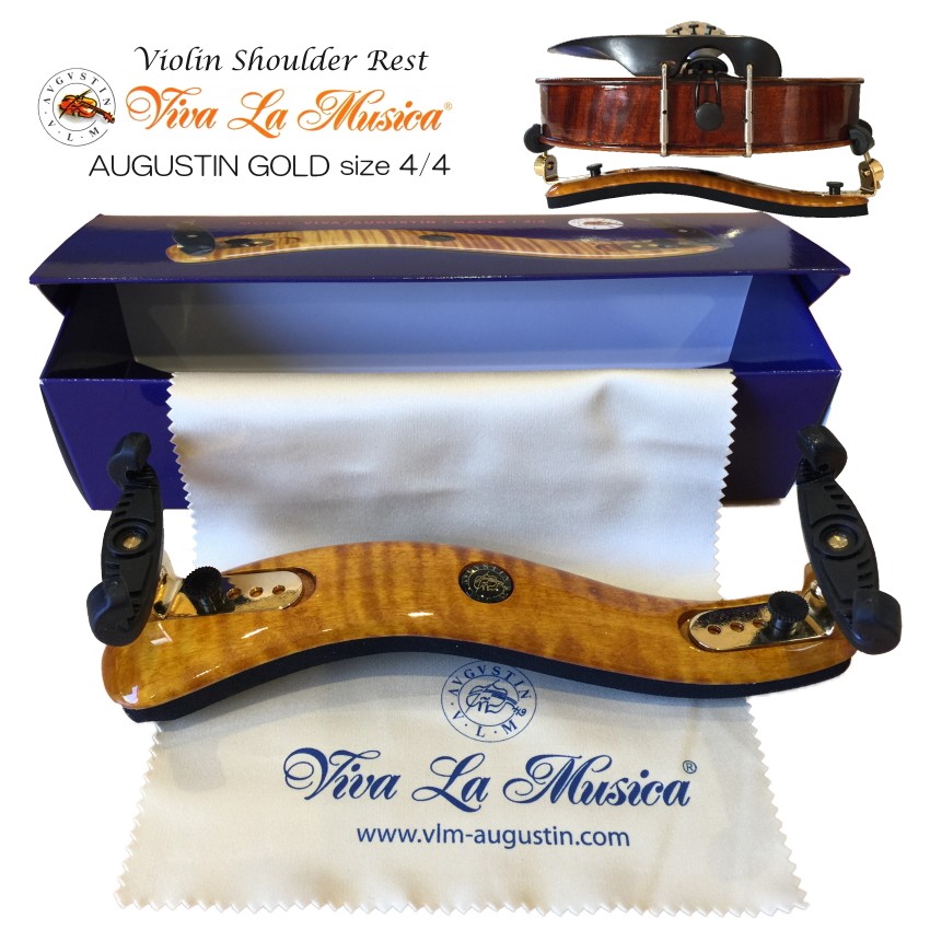 VLM バイオリン 肩当 AUGUSTIN GOLD 4/4「オーガスチン・ゴールド」木製 メイプルの画像