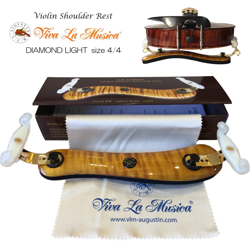 VLM バイオリン 肩当 DIAMOND LIGHT 4/4「ダイアモンド・ライト」木製 メイプル 脚折りたたみ式の画像