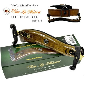 VLM バイオリン 肩当 PROFESSIONAL GOLD 4/4「プロフェッショナル ゴールド」木製 クルミの画像