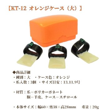 教育用箏爪 全音 教育用 箏爪セット 全音箏爪セット 小セット 教育用 KT-10 中セット KT-11 大セット KT-12 大大セット KT-13 Case付 メール便対応 2点までの画像