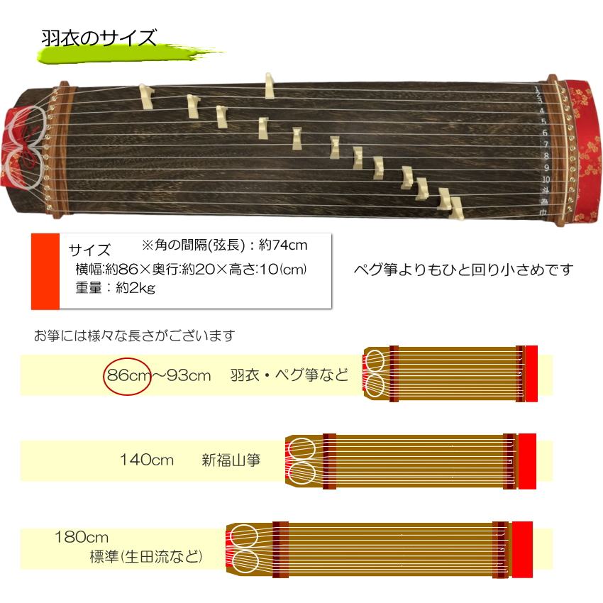 全音 ミニ筝 ZK-10 ソフトケース付きの画像
