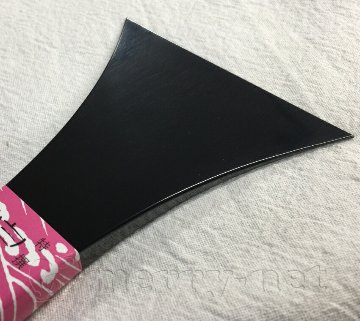 定番の津軽三味線用バチ 樹脂製 撥 黒 12号の画像