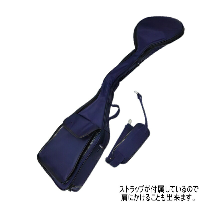 長唄三味線用 ソフトケース 紺色 SRN-BLの画像